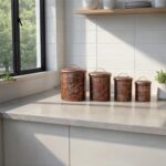 Creative Co-Op 4-Piece Oxidized Stainless Steel Canister Set, Copper-Finished - Image 11
