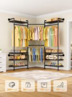 ULIFHOME M6 Clothes Rack for Wall Mounted, Heavy Duty Closet Wardrobe System wit... - Image 4