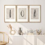 SIGNWIN Framed Canvas Print Wall Art Set Mid-Century Modern Paint Strokes Abstra... - Image 4