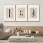 SIGNWIN Framed Canvas Print Wall Art Set Mid-Century Modern Paint Strokes Abstra... - Image 5