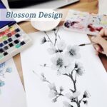 FMFUNCTEX Linen Sheer Curtains for Bedroom, Blue White Blossom Print Curtains 84... - Image 7