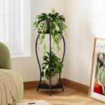 Plant Stand Indoor, 2 Tier Round Tall Plant Stand, Flower Pot Stand, Plant Shelf... - Image 3