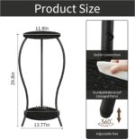 Plant Stand Indoor, 2 Tier Round Tall Plant Stand, Flower Pot Stand, Plant Shelf... - Image 4