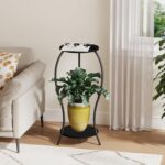 Plant Stand Indoor, 2 Tier Round Tall Plant Stand, Flower Pot Stand, Plant Shelf... - Image 5
