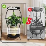 Plant Stand Indoor, 2 Tier Round Tall Plant Stand, Flower Pot Stand, Plant Shelf... - Image 7