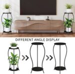 Plant Stand Indoor, 2 Tier Round Tall Plant Stand, Flower Pot Stand, Plant Shelf... - Image 8