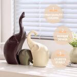 Ceramic Modern Art 4 Pcs Elephant Statue Decorations for Home, Office, Living Ro... - Image 4