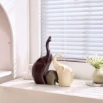 Ceramic Modern Art 4 Pcs Elephant Statue Decorations for Home, Office, Living Ro... - Image 6