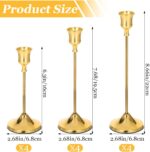 12 Pcs Candlestick Holders Taper Candle Holders, Metal Tall Candlestick Holder G... - Image 3
