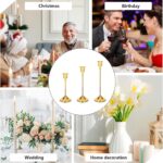12 Pcs Candlestick Holders Taper Candle Holders, Metal Tall Candlestick Holder G... - Image 6