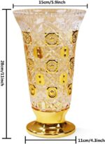 Hand Painted Gold Vase 11 inch Tall for Centerpieces,Kitchen,Office, Living Room... - Image 3