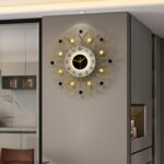 Large Luxury Wall Clcok for Living Room Decor 24 Inch Big Gold Starburst Decorat... - Image 3