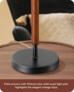EDISHINE Mid Century Table Lamp, Pull Chain Switch Bedside Lamp with Linen Shade... - Image 5