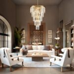 Gold 24 Inch Round Crystal Chandelier,35.5 Inch Height, 5-Tier Modern Large Chan... - Image 5