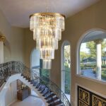 Gold 24 Inch Round Crystal Chandelier,35.5 Inch Height, 5-Tier Modern Large Chan... - Image 6