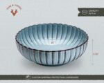 Serving Bowls, Durable Ceramic, Large, Microwave and Dishwasher Safe, Scalloped ... - Image 7