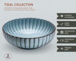 Serving Bowls, Durable Ceramic, Large, Microwave and Dishwasher Safe, Scalloped ... - Image 8