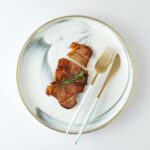 Pokini Marble Gold Rim Dinnerware Sets, Porcelain Plates and Bowls Sets, Modern ... - Image 6