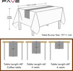 FAVE Black Satin Table Runner with Silver Threads 72 Inches Long Luxury Woven Ta... - Image 10