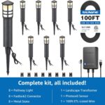 SUNVIE All-in-One LED Landscape Lighting Kit, 8-Pack Low Voltage Pathway Lights ... - Image 6