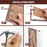 Fixwal 5x7 Picture Frames Set of 5, Rustic Brown Wood Grain with Tempered Real G... - Image 6