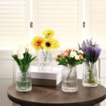Clear Glass Vases Set of 4, Small Vases for Flowers, Flower Vase for Bouquet, Mo... - Image 4