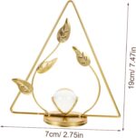 PRETYZOOM Leaf Figurine with Crystal Ball Luxury Art Leaf Sculpture for Home Dec... - Image 3