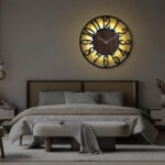 LEIKE Large Wall Clock 30'' Lighted Rustic Wood Clock with Remote Timer, Silent ... - Image 5