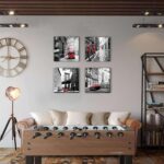 Black and White Wall Decor New York City Wall Art for Bedroom Paris Eiffel Tower... - Image 4