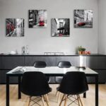 Black and White Wall Decor New York City Wall Art for Bedroom Paris Eiffel Tower... - Image 5