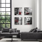 Black and White Wall Decor New York City Wall Art for Bedroom Paris Eiffel Tower... - Image 6