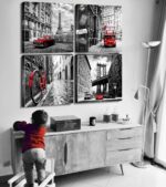 Black and White Wall Decor New York City Wall Art for Bedroom Paris Eiffel Tower... - Image 7