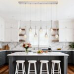 8-Light Rectangle Brushed Nickel Crystal Chandelier, Dimmable LED Bubble Raindro... - Image 5