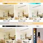 8-Light Rectangle Brushed Nickel Crystal Chandelier, Dimmable LED Bubble Raindro... - Image 6