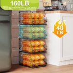 Jakyitvi 4 Pack XXL Stackable Wire Storage Basket, Extra Large Capacity Pantry O... - Image 4