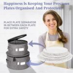 LUXULA China Storage Containers for 12 Place Setting with Two Plate Bags, 5 Pcs ... - Image 6