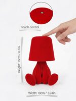 Bedside Touch Control Table Lamp, Golden Decor Thinker Statue LED Table Lamp wit... - Image 8