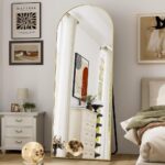 56"x21" Arched Floor Mirror Full Length Mirror Full Body Standing Mirror, Gold - Image 4