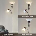 GyroVu Torchiere Floor Lamp for Living Room, LED Standing Reading Light for Bedr... - Image 4
