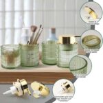 DASITON Bathroom Accessories Set,4Pcs Glass Bathroom Counter Set with Foaming So... - Image 6