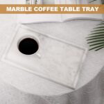Koville African Natural Marble Tray, 12"x7" Coffee Table Vanity/Decorative Tray ... - Image 6