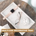 Koville African Natural Marble Tray, 12"x7" Coffee Table Vanity/Decorative Tray ... - Image 7