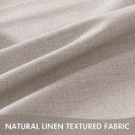 EMEMA Ivory White Linen Blackout Curtains 84 inch Length 2 Panels for Bedroom Li... - Image 5