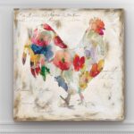 Renditions Gallery Flowered Rooster Modern Artwork on Stretched Canvas Wall Art ... - Image 7