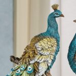 Touch of Class Ardent Peacock Realistic Table Sculpture | Elegant Decor for Bedr... - Image 4
