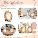 Vicenpal 20 Pieces Mini Gold Picture Frames 3.2 x 4 Inch Vintage Small Antique R... - Image 6