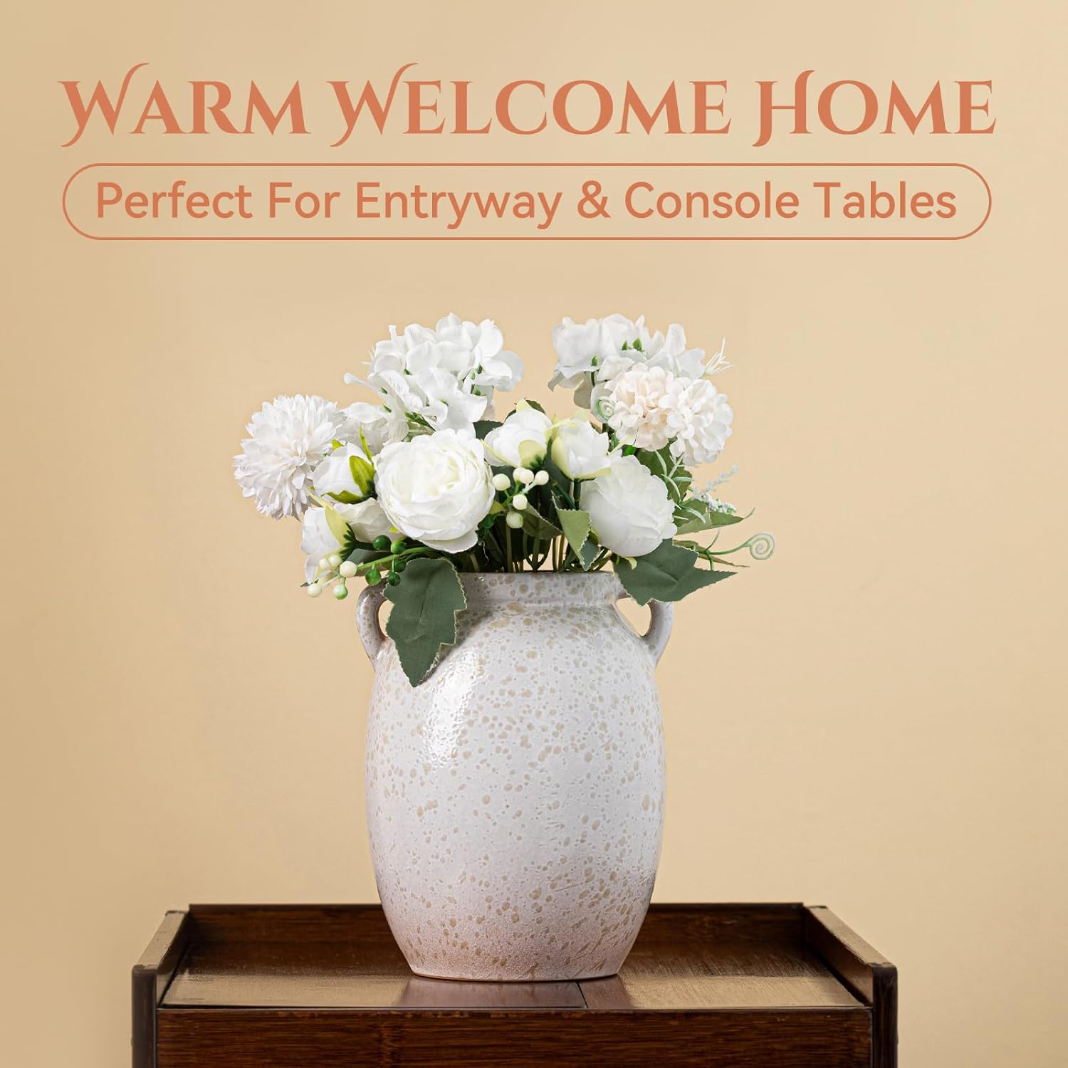Vintage Ceramic Vase, Ice Crystal Texture, Home & Office Decor, Perfect for Gift... - Image 8