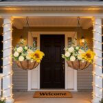 hehimhis 4 Pack 12 Inch Hanging Planters for Outdoor Plants,Black Metal Hanging ... - Image 6