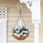 hehimhis 4 Pack 12 Inch Hanging Planters for Outdoor Plants,Black Metal Hanging ... - Image 9