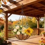 hehimhis 4 Pack 12 Inch Hanging Planters for Outdoor Plants,Black Metal Hanging ... - Image 10